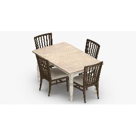3D Classical Dining Room Set 02 model
